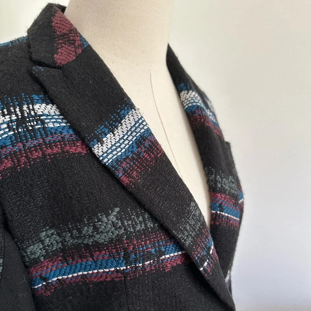 $650 - Rag & Bone Mohair Blend Striped Jacket Blazer - XS - Picture 8 of 9